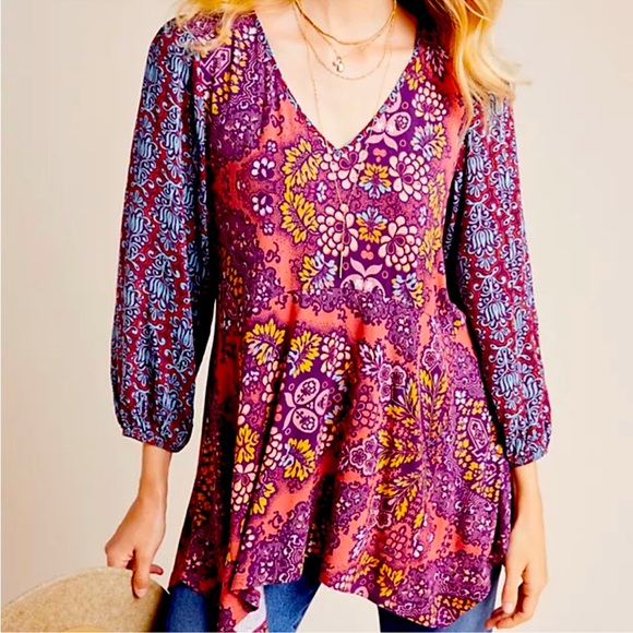 Anthropologie Tops - Anthropologie Maeve Mariela Tunic size medium